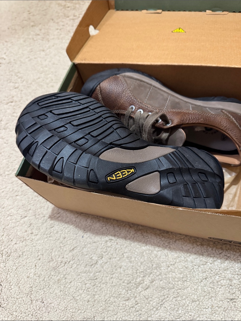 KEEN women’s Presidio Brown Leather Athletic Lace-Up Sneakers - Picture 2 of 4